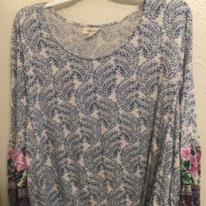 Style & Co Cotton Bell Sleeve Blouse